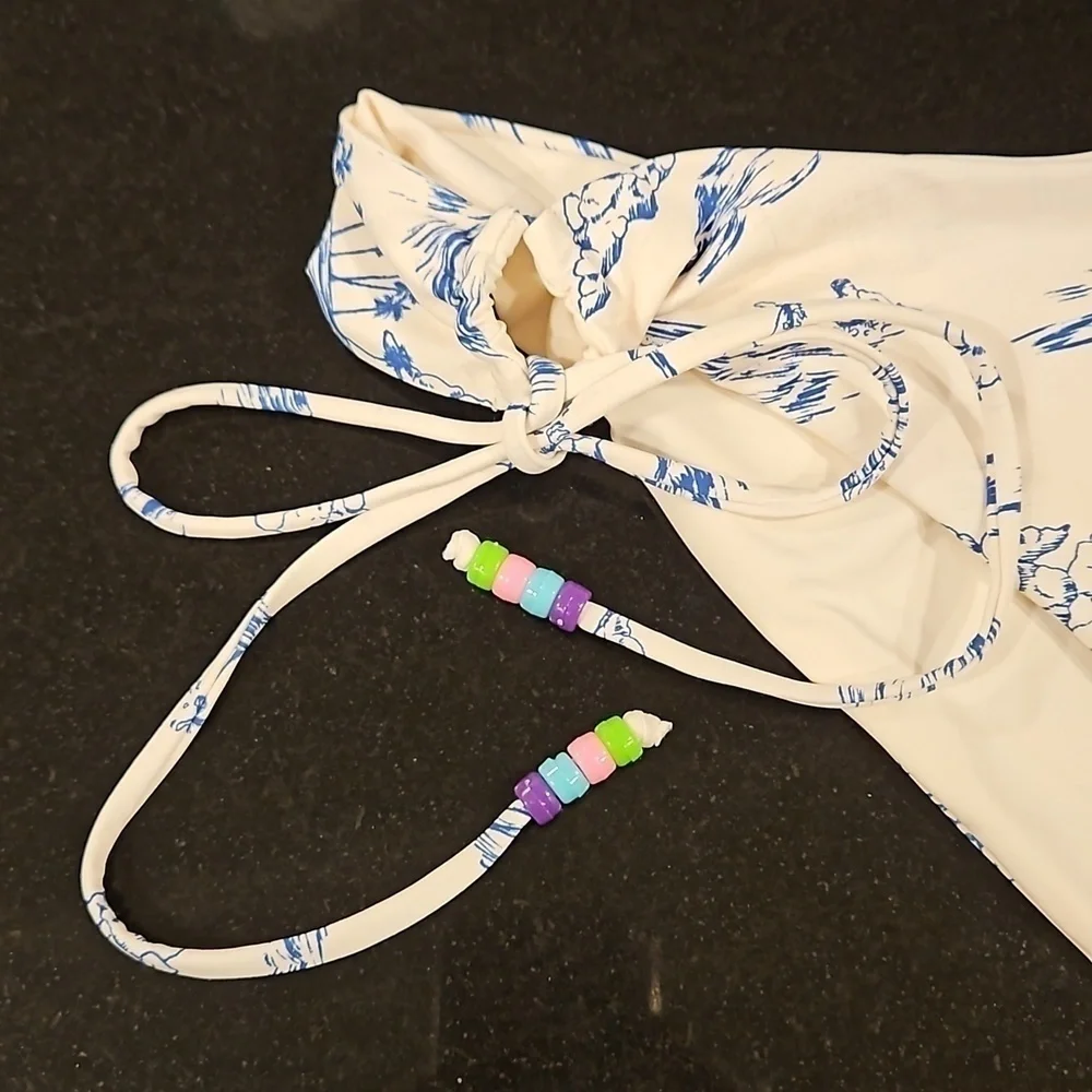 💕FRANKIES BIKINIS💕 Sand String Bikini Bottom ~ Surfer Dude Print XL NWT
